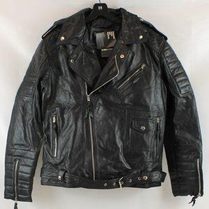 Real Leather - Sleek & Klick Leather Jacket Large - FCM00